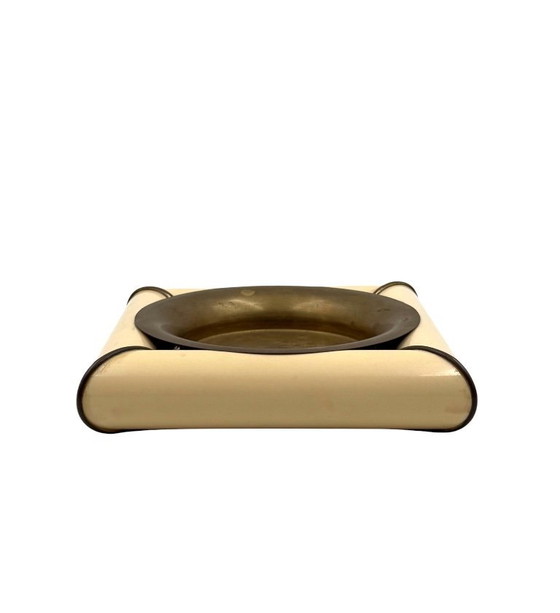 Image 1 of Tommaso Barbi, mid-century brass ashtray, Italy 1970