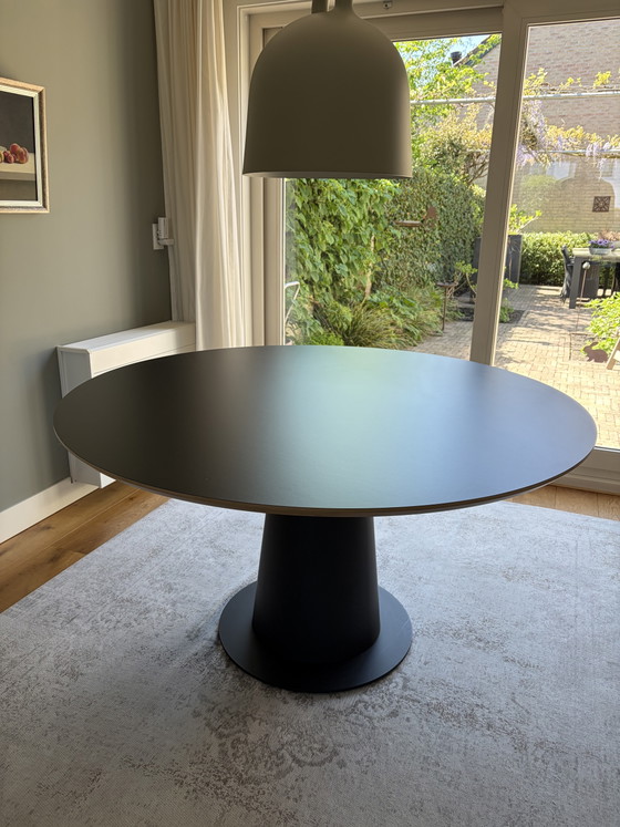 Robusto Tavolo da Pranzo Rotondo Nero Diam. 140 Cm – Sumisura, Tavoli da pranzo, Metal, Wood (photo 5 of 6)