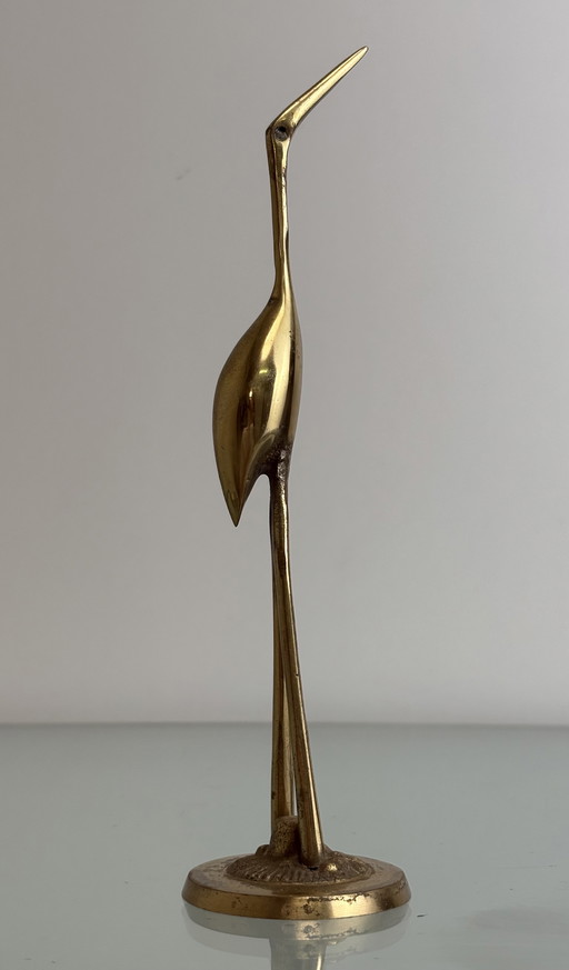 Vintage Messing Superbrass Flamingo/Reiher Figur