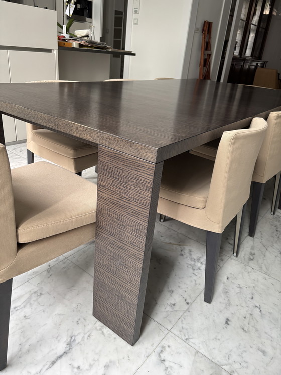 Image 1 of Maxalto dining table with matching Maxalto chairs (8)