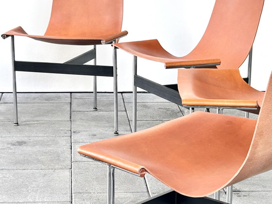 Set of 6 T-Chairs Designed by Katavolos, Litell & Kelly for Laverne, 1950s – ifc, Dining chairs, Leather (photo 3 of 11)