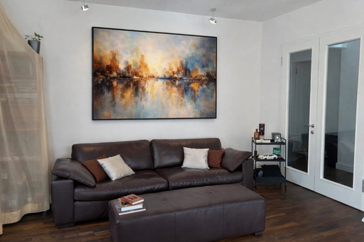 Canapé en cuir marron Christine Kröncke