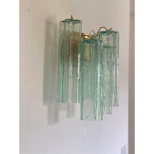 Applique da parete Tronchi in stile Murano verde