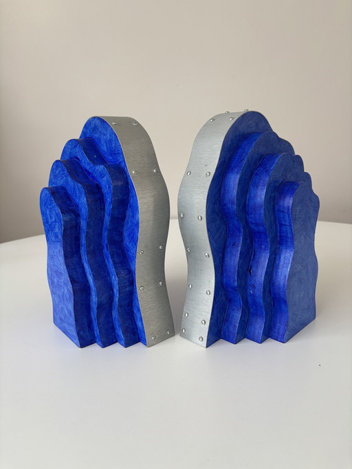 Boekensteunen “blue clouds” Ineke Otten Dutch design 