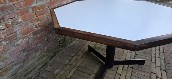 Image 1 of Tavolo da pranzo vintage di design in wengé. OV Rotterdam. Anni '70.