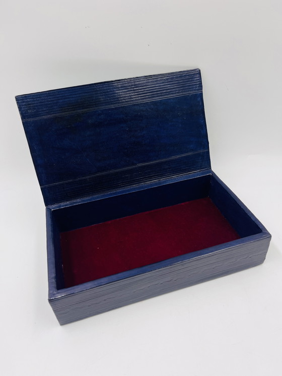 Image 1 of Scatola in legno e pelle