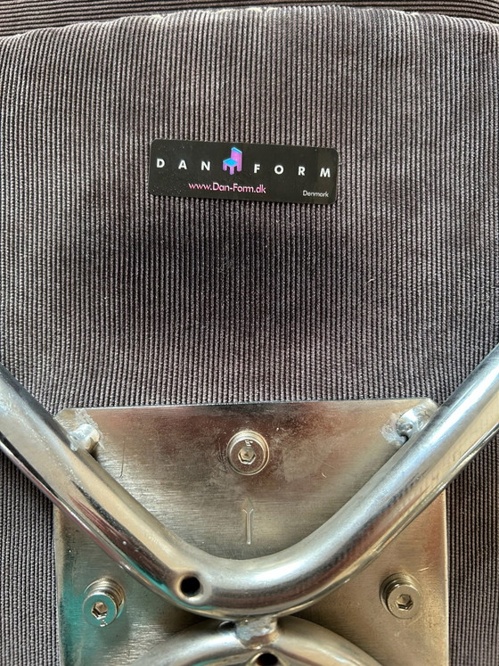 4x sedie Dan Form – Sedie da pranzo, Tessile, polished steel (photo 5 of 5)