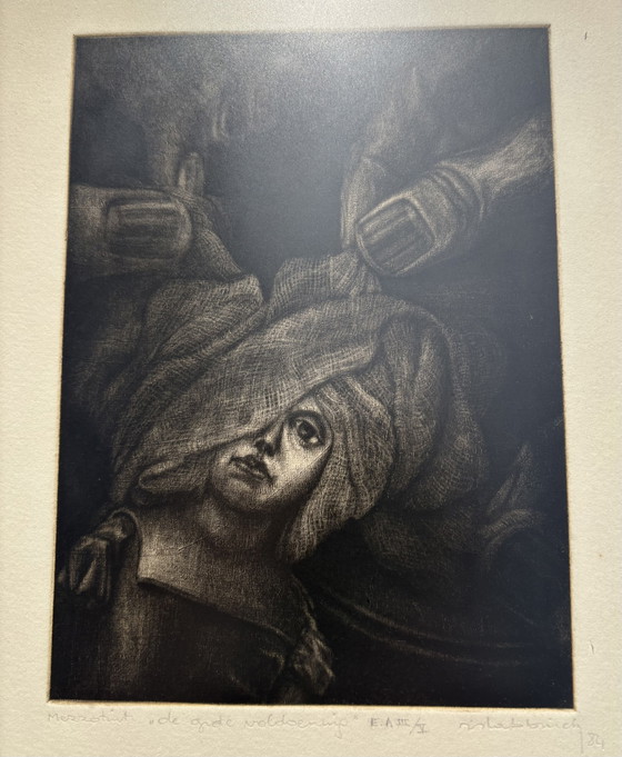 Image 1 of Mezzotint Roel Slabbinck ‘The Great Wonder’