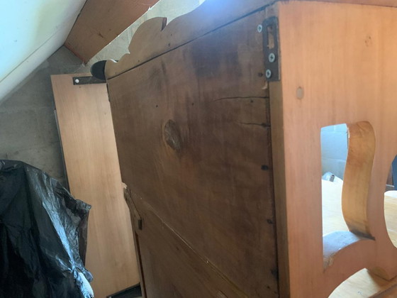 Image 1 of Vintage Kersenhouten Kast met Lades en Opzetstuk