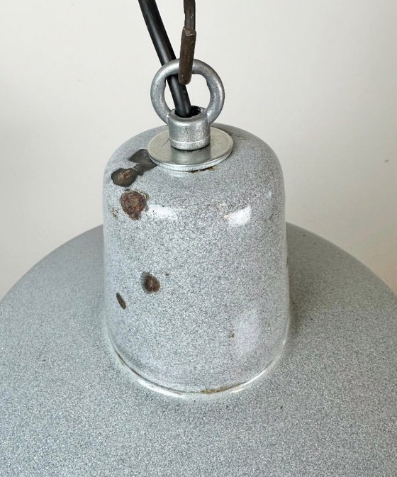Image 1 of Industrial Grey Enamel Factory Lamp, 1960s