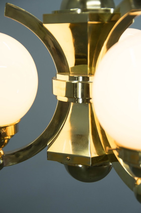 Image 1 of Art Deco kroonluchter van Gocar, jaren 1910, gerestaureerd