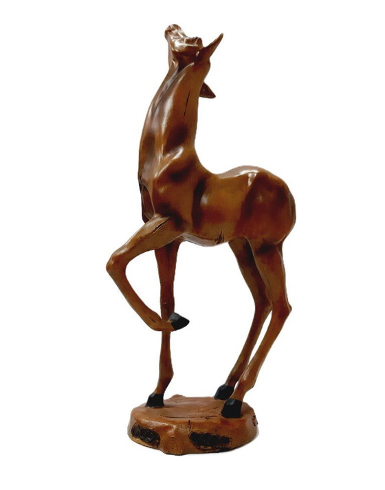 Image 1 of Große Tierdekorfigur, Harz-Reh