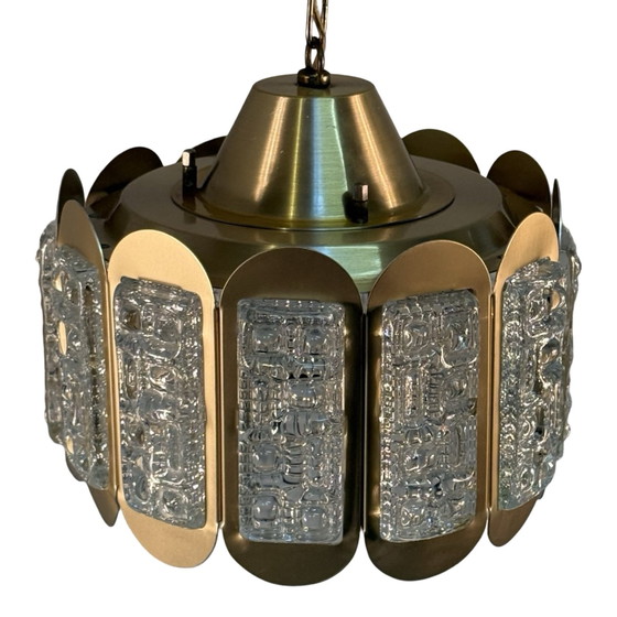 Image 1 of Vitrika - Denmark - 1960s Mid Century Modern Design hanging pedant - Including Extra long chain - Crystal inserts