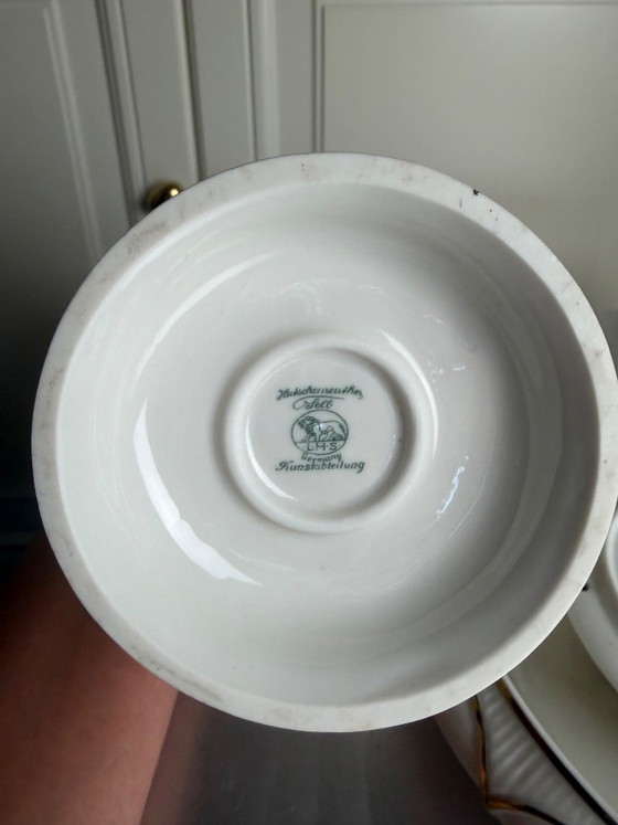 Image 1 of Hutschenreuther Selb Art Department – ​​Karl Tutter – Original two-part flower arrangement dish “Lovers / The Kiss”