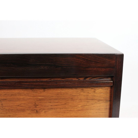 Image 1 of Vintage Cabinet with pull-up door in rosewood danish 1960s 