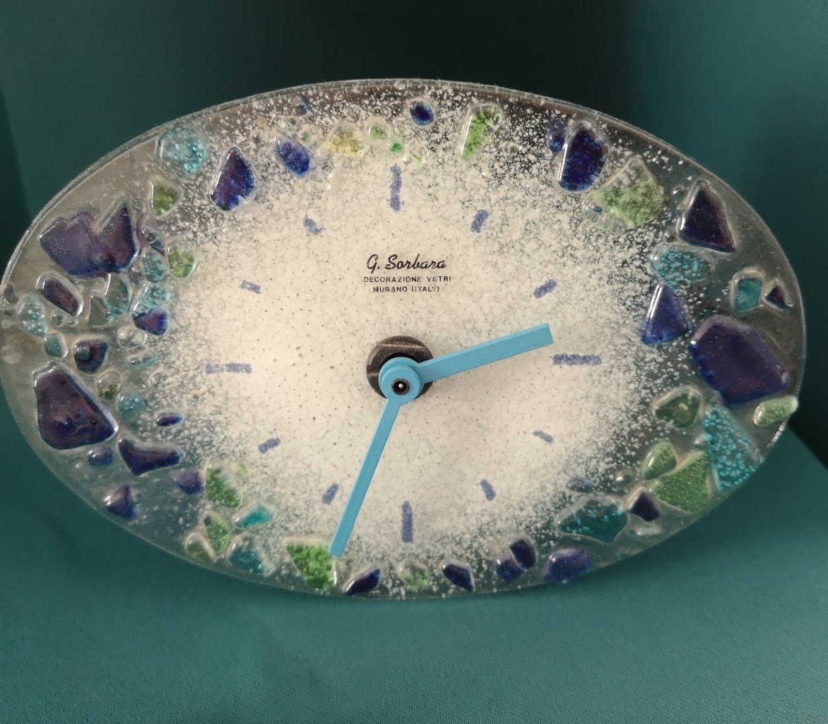 Murano glass vintage clock