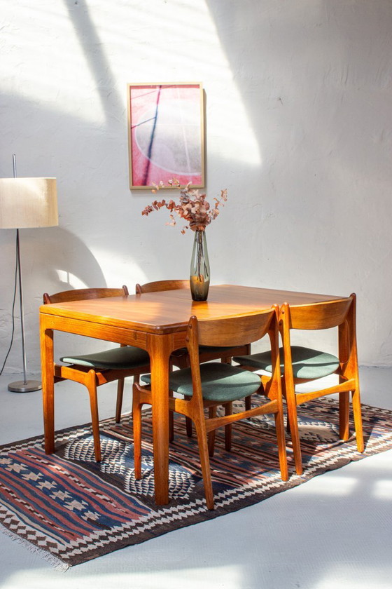 Image 1 of Vintage teak dining table, Danish Mid Century, 1960s, solid wood