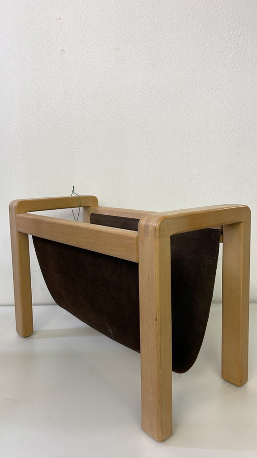 Porta riviste danese in vera pelle