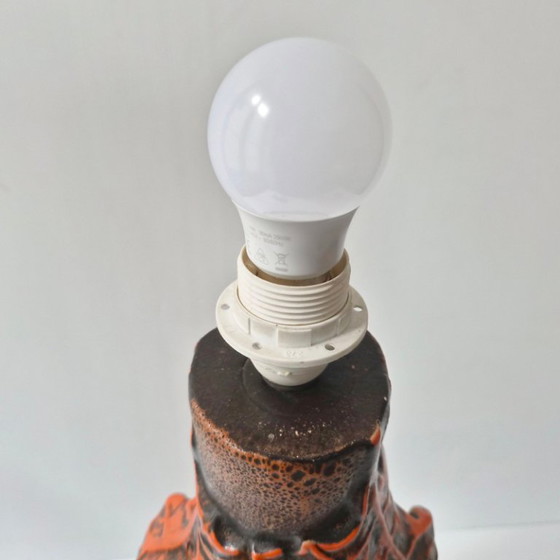 Image 1 of BELANGRIJKE VINTAGE KERAMISCHE LAMP UIT 1970 MET DUBBELE ONTSTEKING, JAREN 70, WEST-DUITSLAND