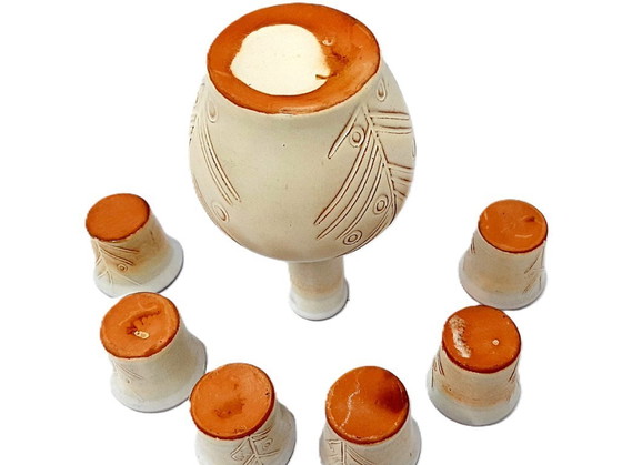 Image 1 of Set in ceramica vintage per brandy (rakia) o grappa