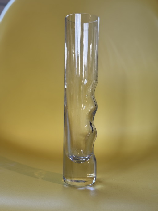 Vintage crystal vase / glass Italy - space age design 70s