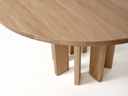 Thola tafel rond - massief Frans eiken