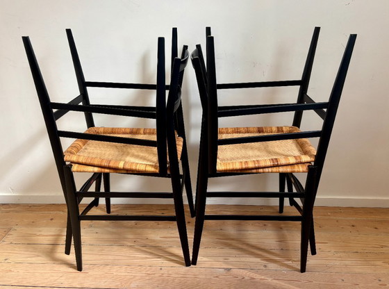 4x Sedie Gio Ponti 699 Superleggera in Frassino Nero – Cassina, Sedie da pranzo, Wood (photo 2 of 18)