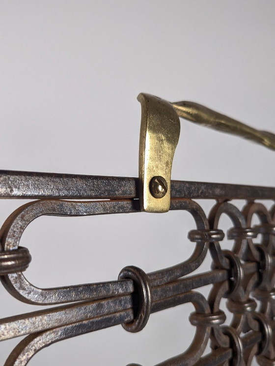 Image 1 of Bronze and Wrought Iron Fireplace Screen by David Marshall, 1970s