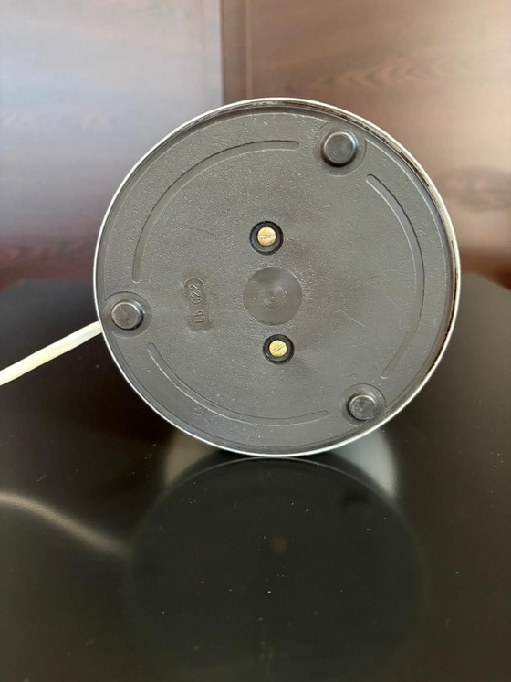Space Age White & Brass Table Lamp, 1970s, Napako style, Metal (photo 10 of 10)