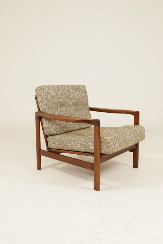 Image 1 of Scandinave modern longue chair green granola 1960 design by Z.Baczyk