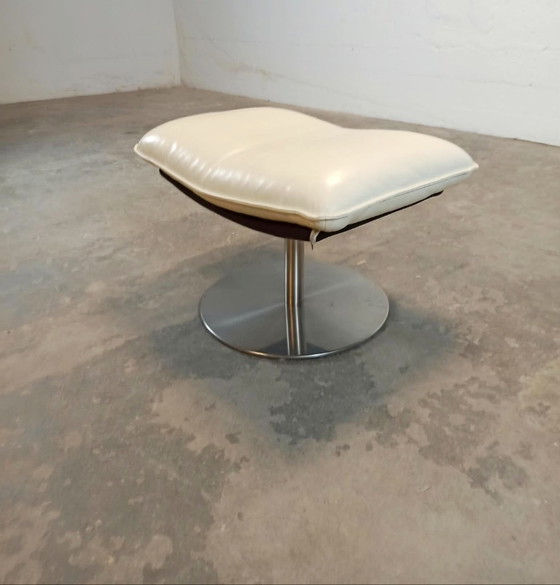 Topform leather ottoman footstool – Metal (photo 11 of 15)