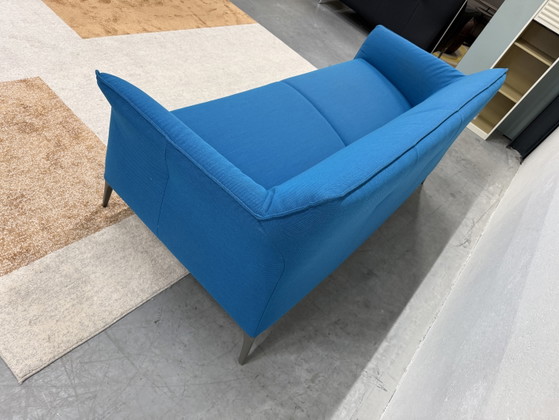 Image 1 of Leolux Mayon 3-Sitzer-Sofa, blaues Sofa