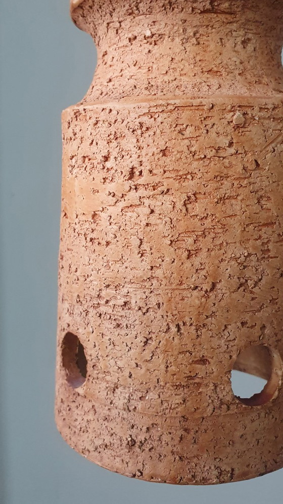 Image 1 of Set di 2 lampade a sospensione vintage in ceramica, Germania Ovest, vetro lava