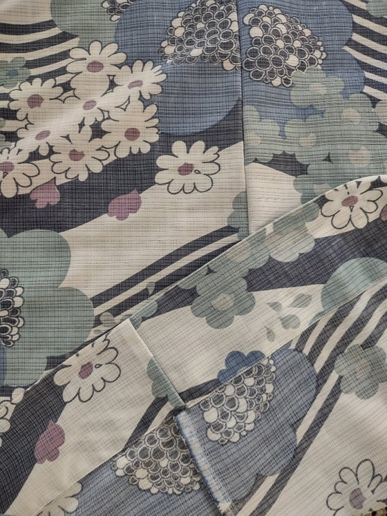 Image 1 of Grote vintage retro Japanse gordijnen uit de jaren 70
