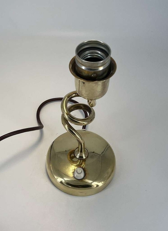 Image 1 of Vintage design spiraallamp tafellamp messing