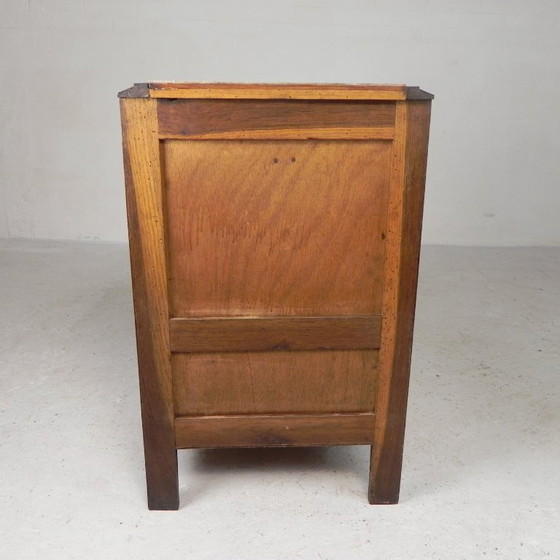 Art Deco nightstand with marble top, 1930s, Wood, Beige (photo 10 of 24)