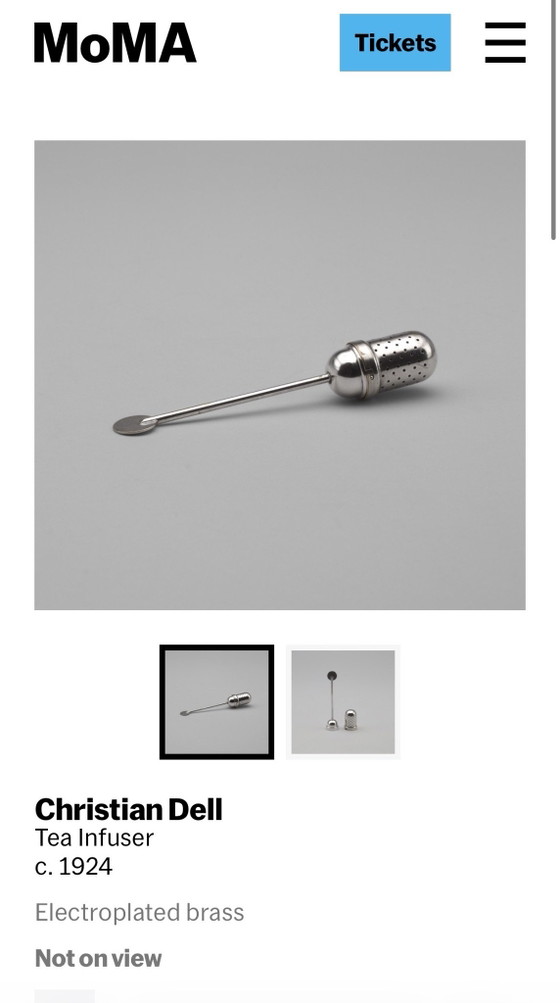 Christian Dell silver-plated tea infuser, Weimar Bauhaus school 1924 – Kitchen accessories (photo 5 of 5)