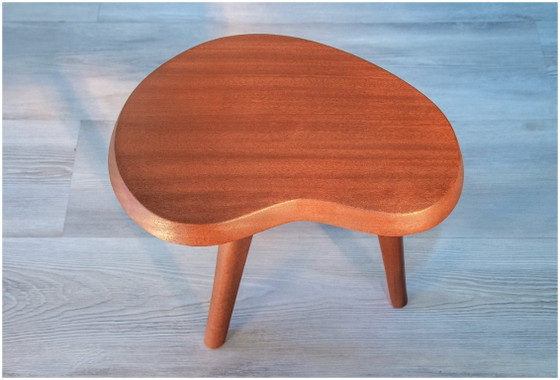 Porta piante a treppiede "a fagiolo", mogano massiccio anni '50 – Legno (photo 3 of 8)