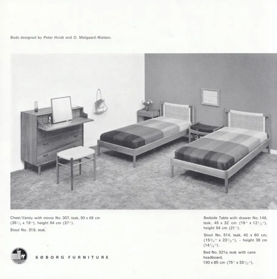Letto danese in teak di Peter Hvidt e Orla Mølgaard per Soborg Møbler – Søborg Møbler, Letti, Metallo (photo 17 of 18)