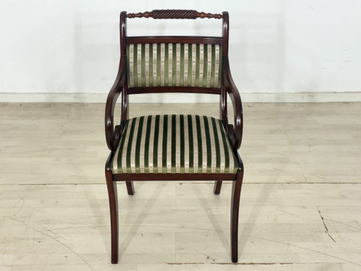 Set di 2 sedie da pranzo in stile coloniale / sedie in mogano / sedie da cucina vintage – fauteuils, Wood