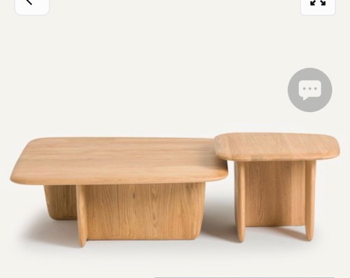 Solid oak coffee tables new in box