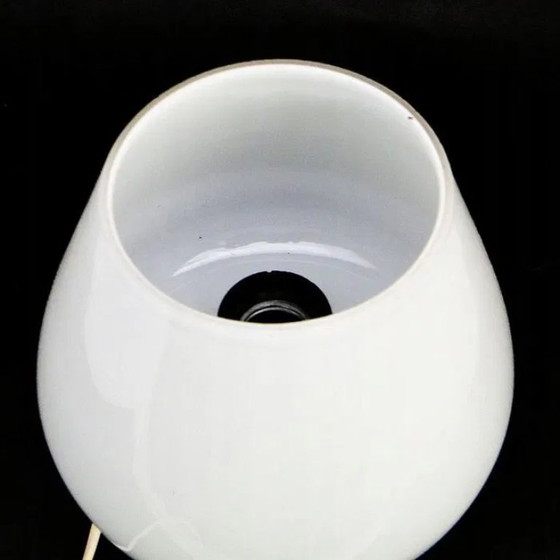 Lampe de Chevet Postmoderne de Polam, Pologne, années 1960, Verre, Plastique, Blanc (photo 6 sur 10)