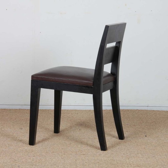 Image 1 of Silla modelo Archipel en piel, diseñada por Christian Liaigre en 1994.