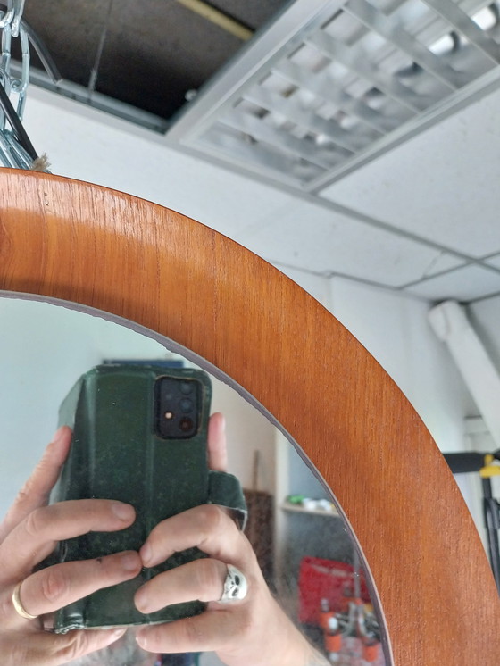 Image 1 of 1 X Danish Teak Mirror. 1960'S 39Cm Diameter.