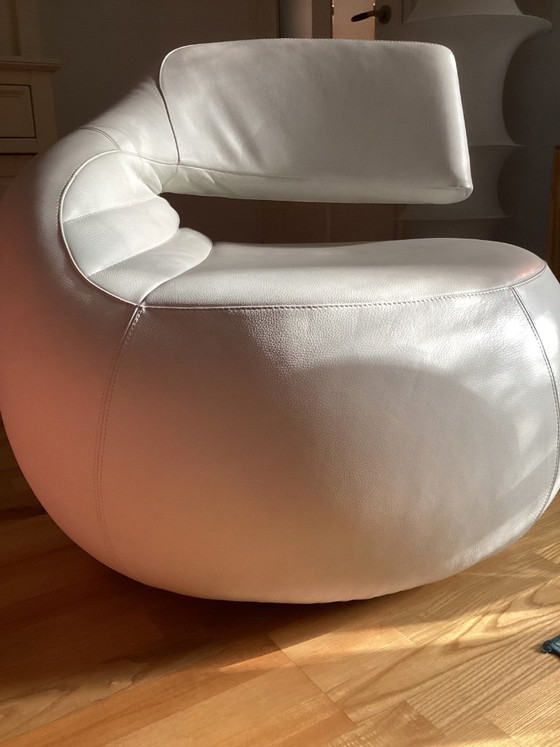 Fauteuil en cuir Leolux Gisa, Leolux Gisa fauteuil, Blanc, Modern (photo 14 sur 14)