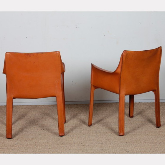 Image 1 of Coppia di poltrone CAB 413 disegnate da Mario Bellini per Cassina, 1970.