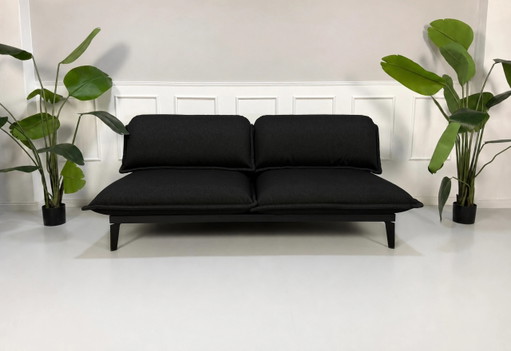 Rolf Benz Nova Designer Sofa Schwarz Couch Schlaffunktion