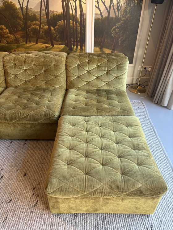 Image 1 of Vintage sofa Laauser jaren 70 groen velours 