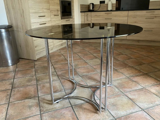 Table La Metal Arredo Paderno. 1970. Space Age – eettafels, Glass