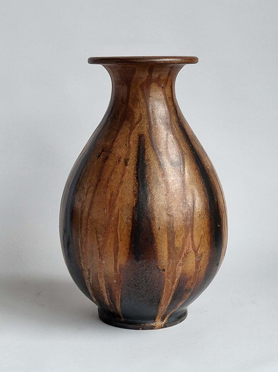 Image 1 of Sylvain Hublet - Vase - Flamed stoneware - Height: 36 cm